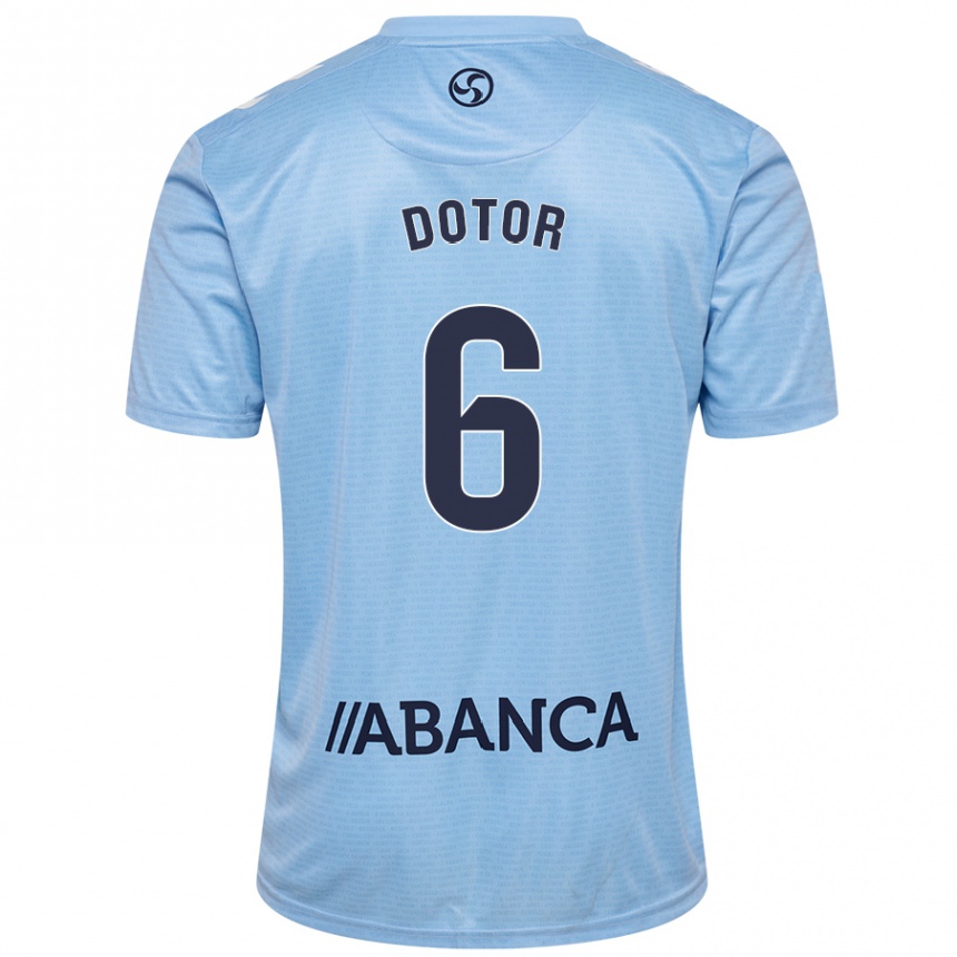 Kids Football Carlos Dotor #6 Sky Blue Home Jersey 2024/25 T-Shirt Za