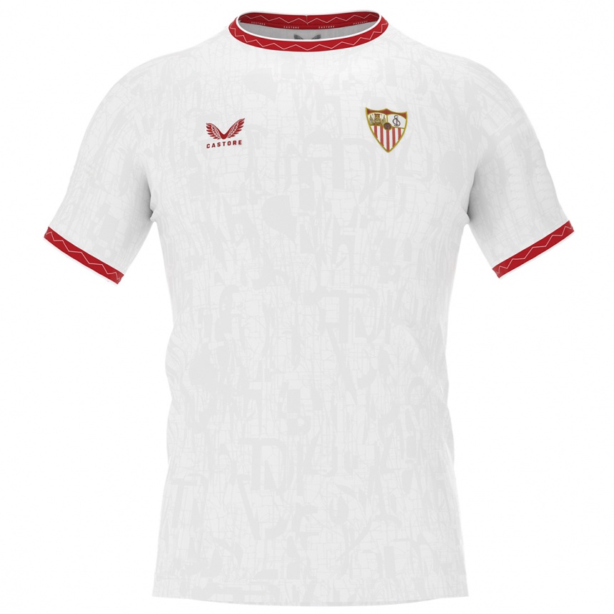 Kids Football Juanlu Sánchez #26 White Red Home Jersey 2024/25 T-Shirt Za