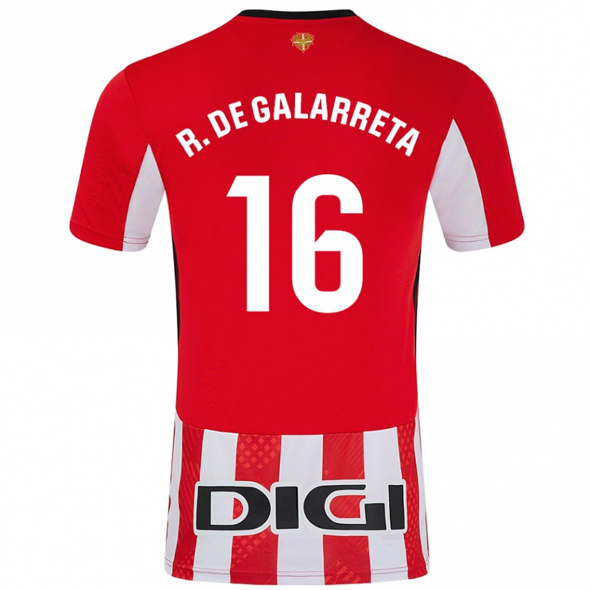 Kids Football Iñigo Ruiz De Galarreta #16 Red White Home Jersey 2024/25 T-Shirt Za