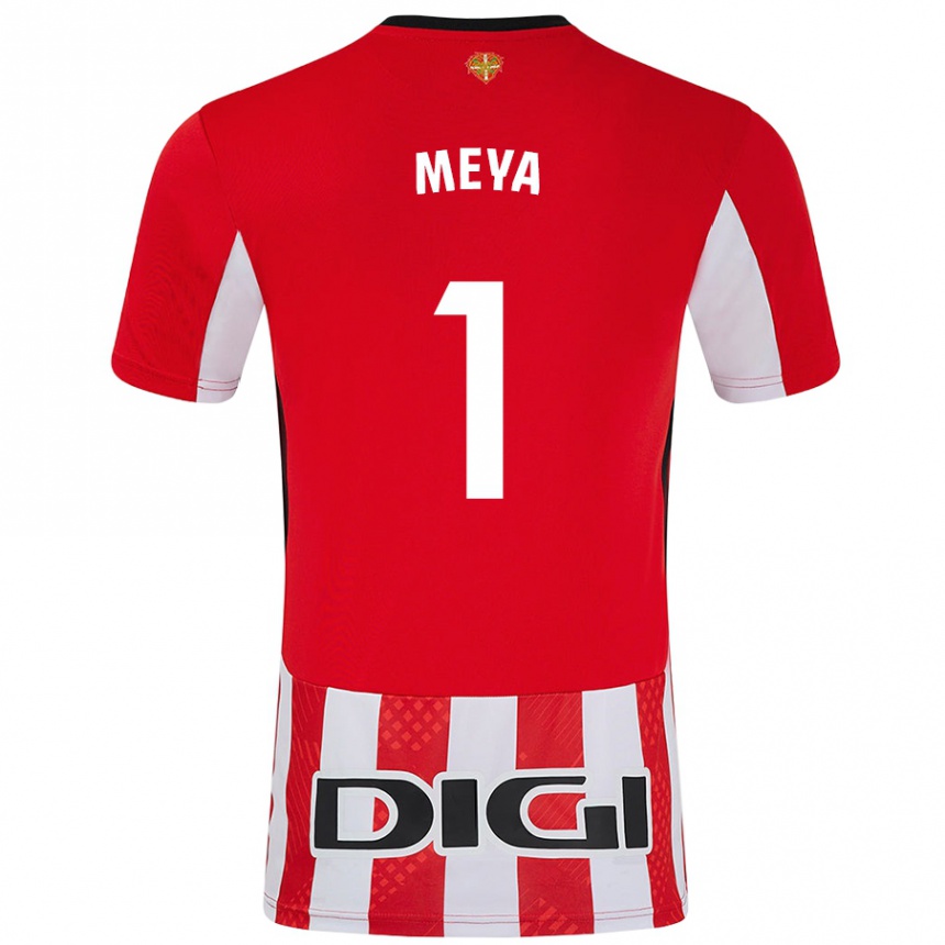 Kids Football Aina Meya Bellot #1 Red White Home Jersey 2024/25 T-Shirt Za