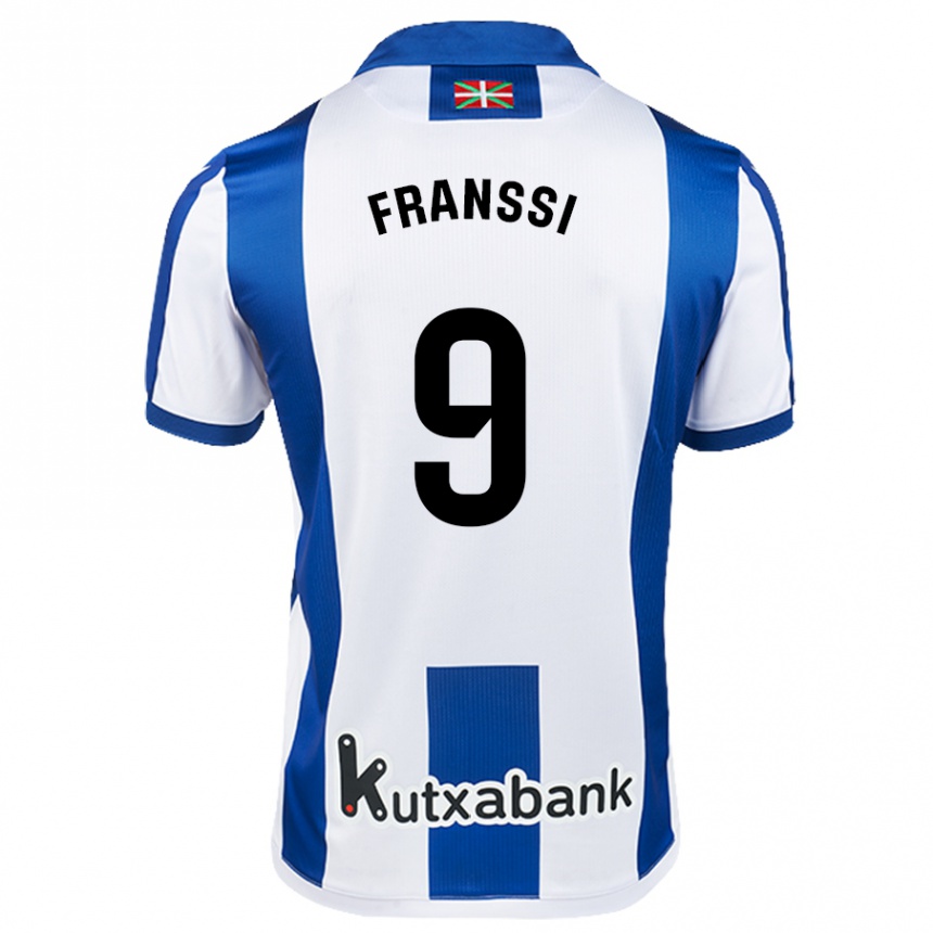 Kids Football Sanni Maija Franssi #9 White Blue Home Jersey 2024/25 T-Shirt Za