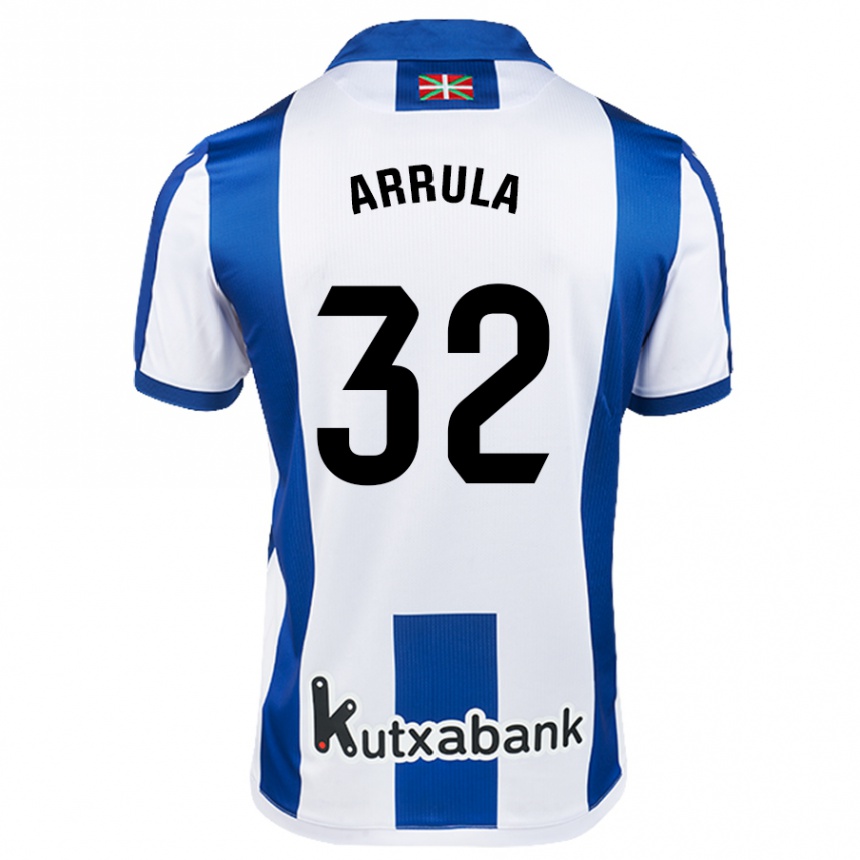 Kids Football Julia Arrula #32 White Blue Home Jersey 2024/25 T-Shirt Za