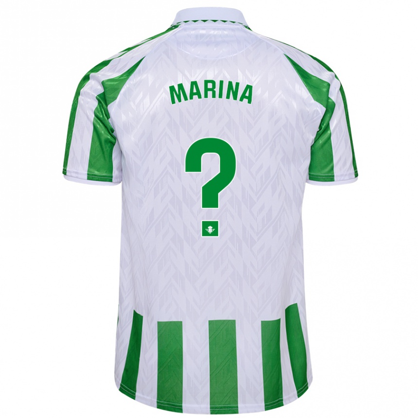 Kids Football Rodrigo Marina #0 Green White Stripes Home Jersey 2024/25 T-Shirt Za