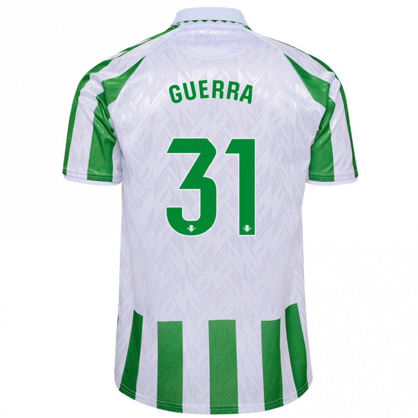 Kids Football Ana Guerra Morcillo #31 Green White Stripes Home Jersey 2024/25 T-Shirt Za