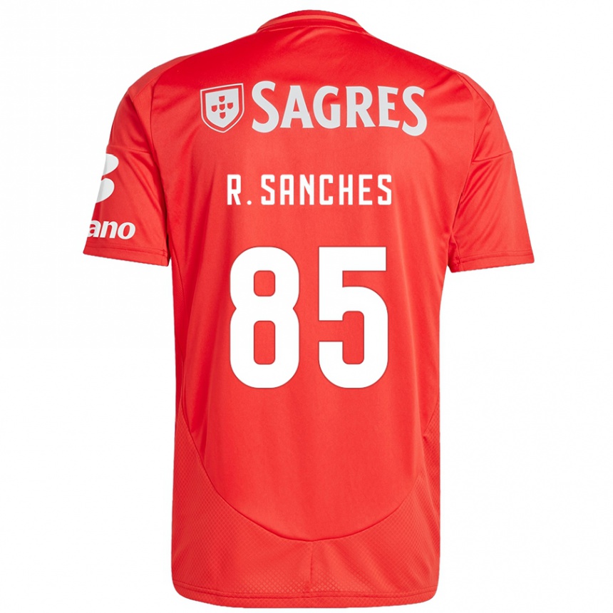 Kids Football Renato Sanches #85 Red White Home Jersey 2024/25 T-Shirt Za