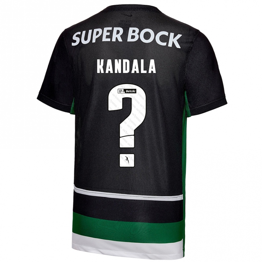 Kids Football Adair Kandala #0 Black White Green Home Jersey 2024/25 T-Shirt Za