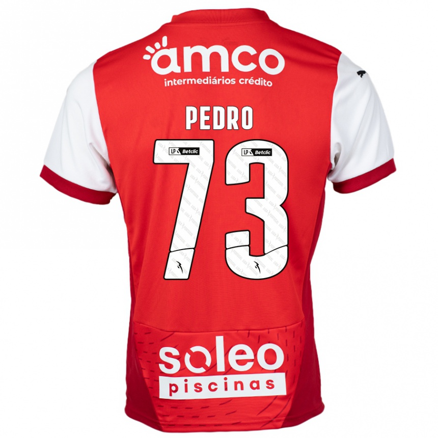 Kids Football Zé Pedro #73 Red White Home Jersey 2024/25 T-Shirt Za