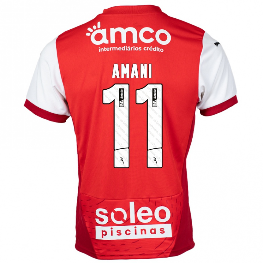 Kids Football Jolina Amani #11 Red White Home Jersey 2024/25 T-Shirt Za