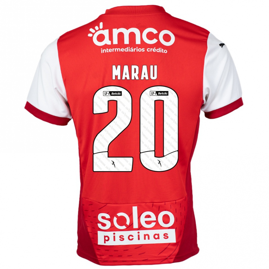 Kids Football Madalena Marau #20 Red White Home Jersey 2024/25 T-Shirt Za