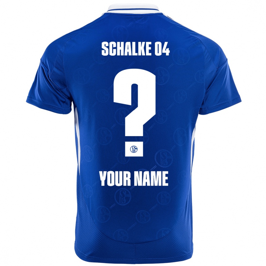 Kids Football Your Name #0 Royal Blue Home Jersey 2024/25 T-Shirt Za