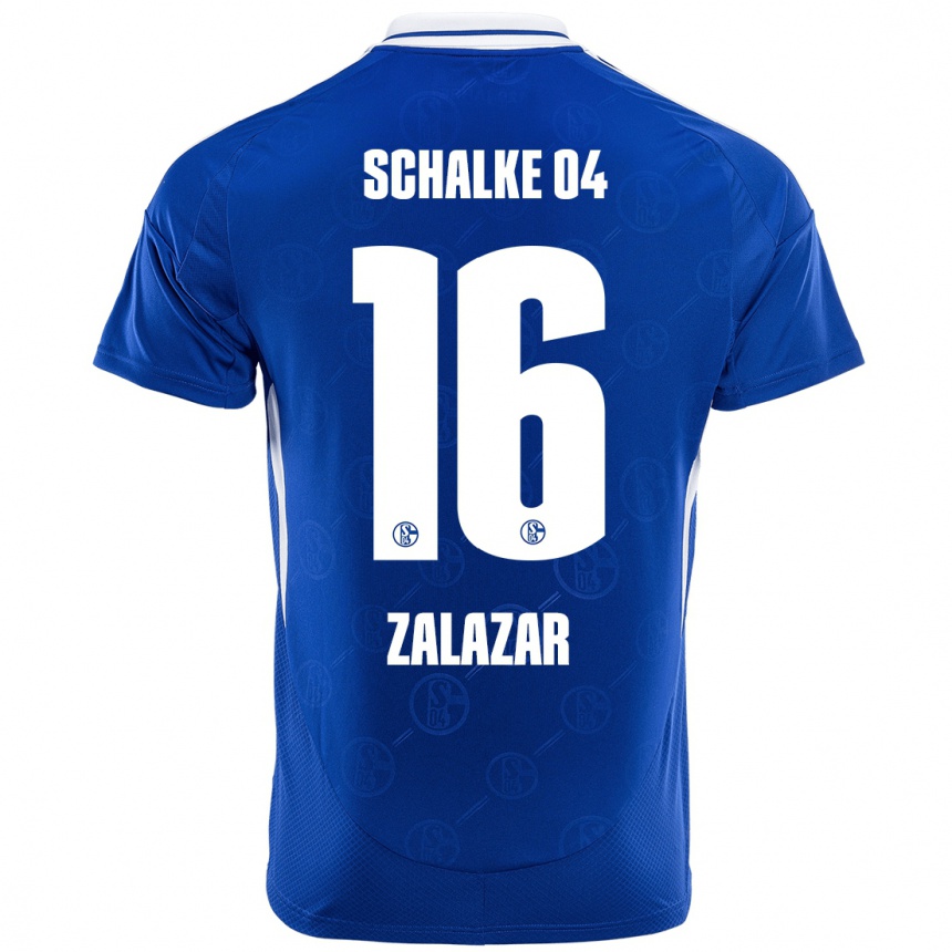 Kids Football Mauro Zalazar #16 Royal Blue Home Jersey 2024/25 T-Shirt Za