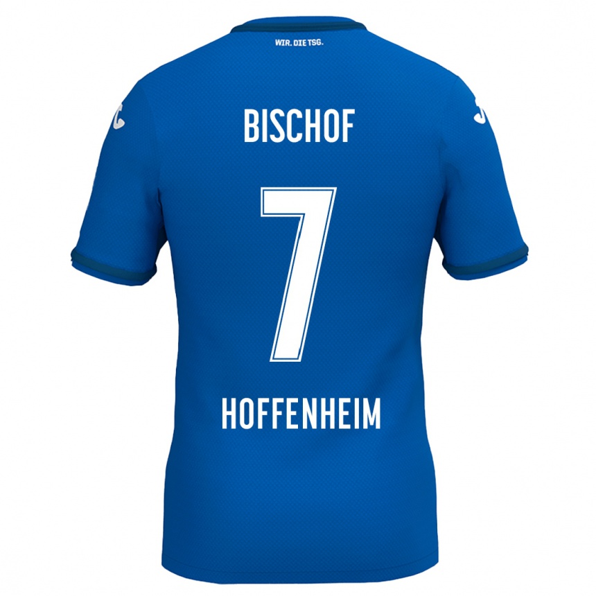 Kids Football Tom Bischof #7 Royal Blue Home Jersey 2024/25 T-Shirt Za