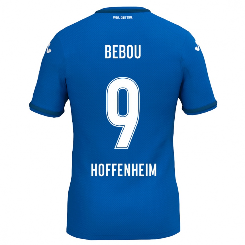 Kids Football Ihlas Bebou #9 Royal Blue Home Jersey 2024/25 T-Shirt Za