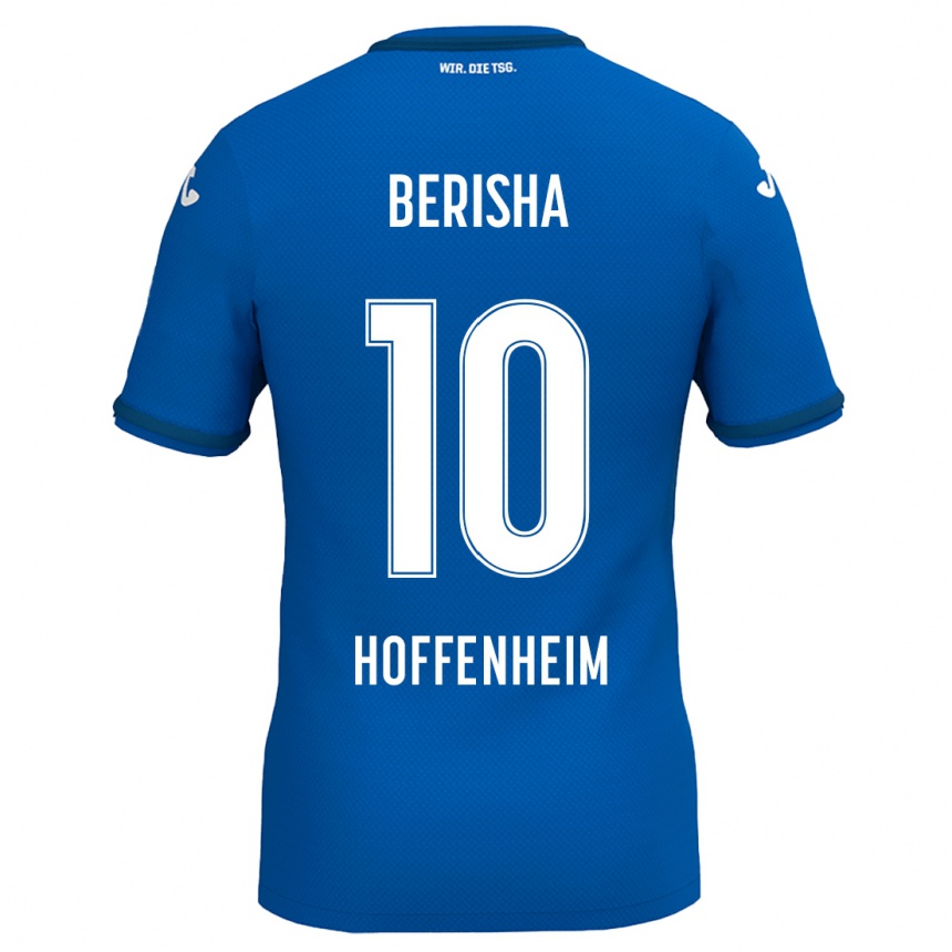 Kids Football Mergim Berisha #10 Royal Blue Home Jersey 2024/25 T-Shirt Za