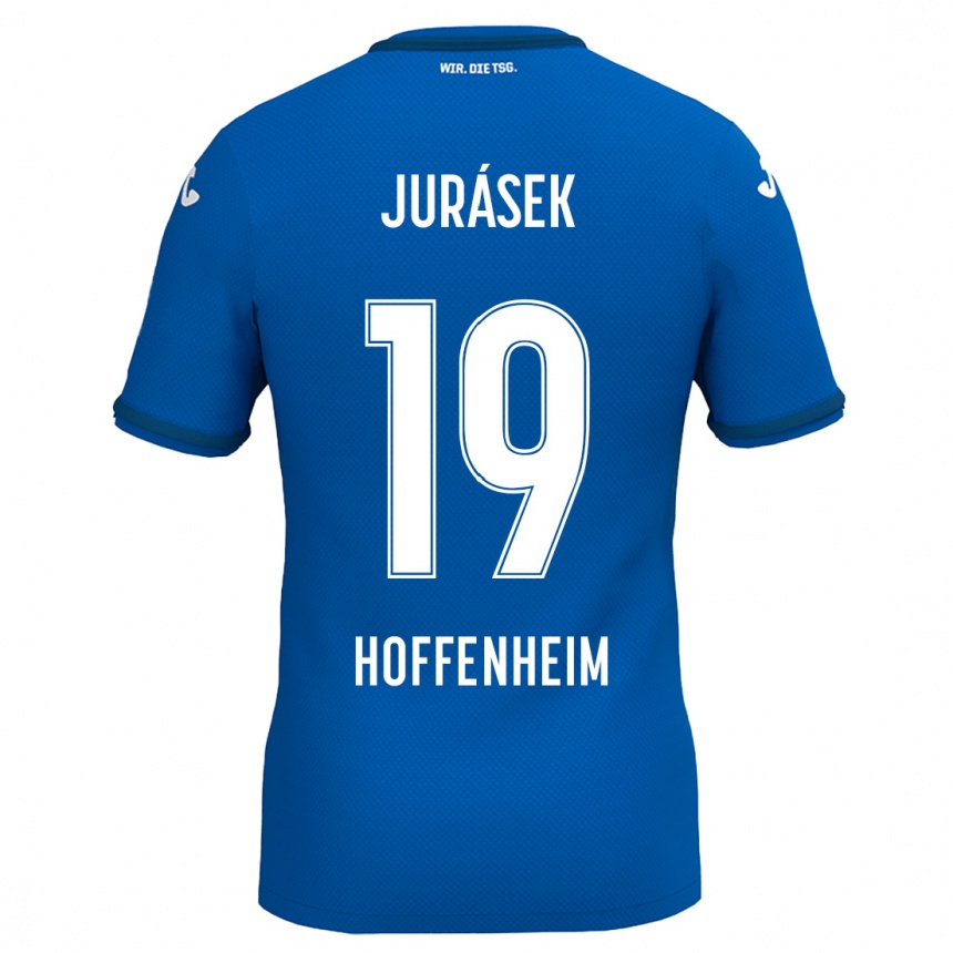 Kids Football David Jurásek #19 Royal Blue Home Jersey 2024/25 T-Shirt Za