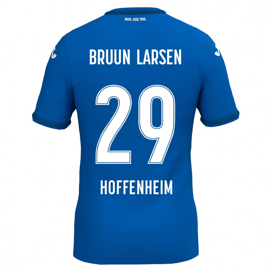 Kids Football Jacob Bruun Larsen #29 Royal Blue Home Jersey 2024/25 T-Shirt Za