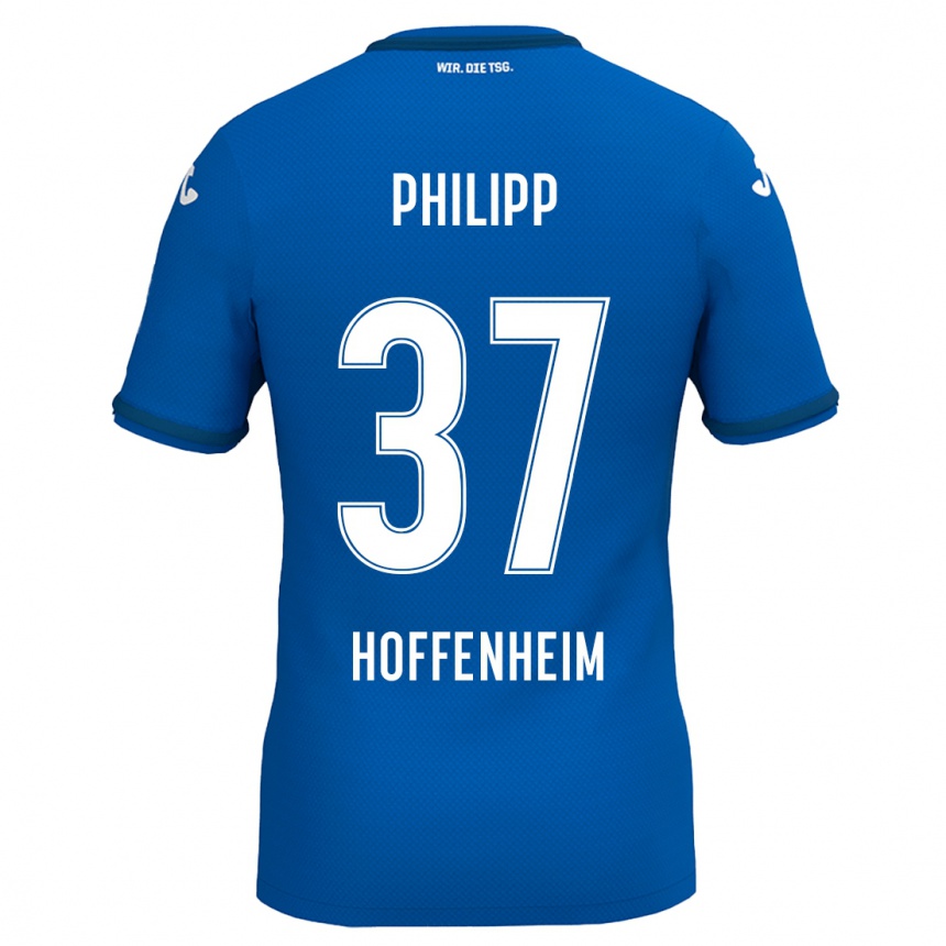 Kids Football Luca Philipp #37 Royal Blue Home Jersey 2024/25 T-Shirt Za