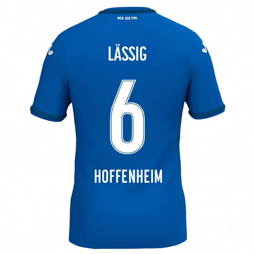 Kids Football Valentin Lässig #6 Royal Blue Home Jersey 2024/25 T-Shirt Za