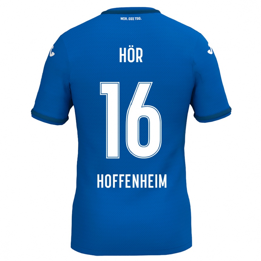 Kids Football Yannis Hör #16 Royal Blue Home Jersey 2024/25 T-Shirt Za