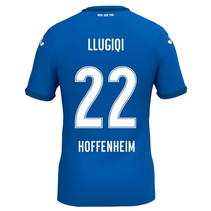 Kids Football Arian Llugiqi #22 Royal Blue Home Jersey 2024/25 T-Shirt Za