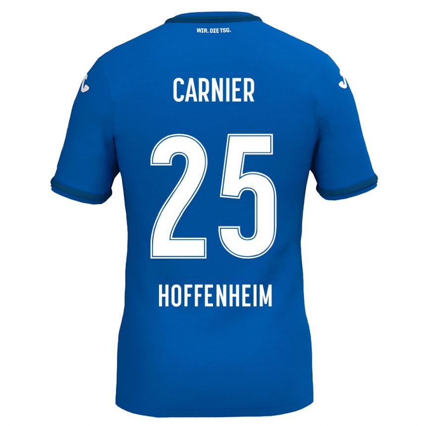 Kids Football Alekseï Carnier #25 Royal Blue Home Jersey 2024/25 T-Shirt Za