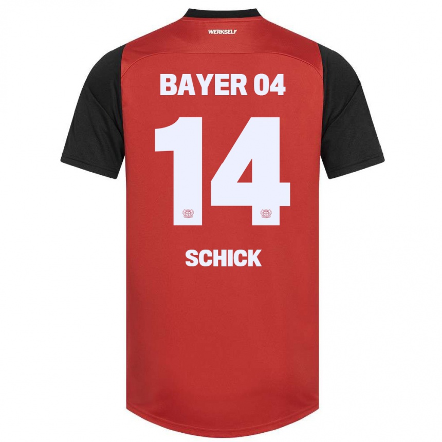 Kids Football Patrik Schick #14 Red Black Home Jersey 2024/25 T-Shirt Za