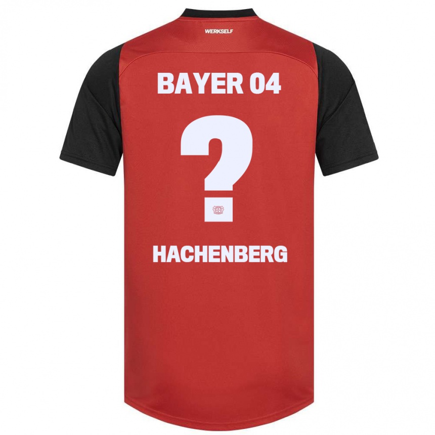 Kids Football Merlin Hachenberg #0 Red Black Home Jersey 2024/25 T-Shirt Za