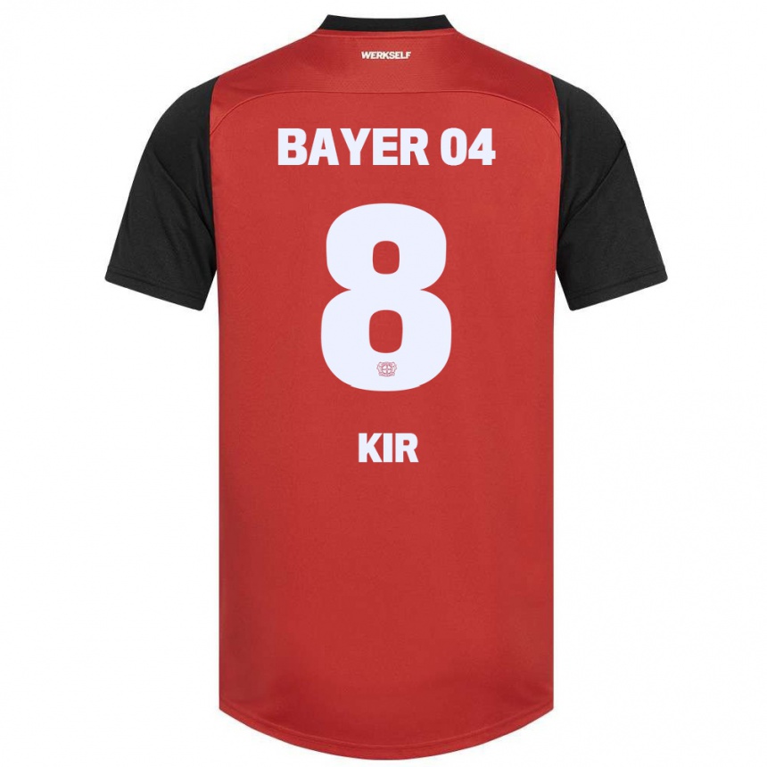 Kids Football Burak Kir #8 Red Black Home Jersey 2024/25 T-Shirt Za