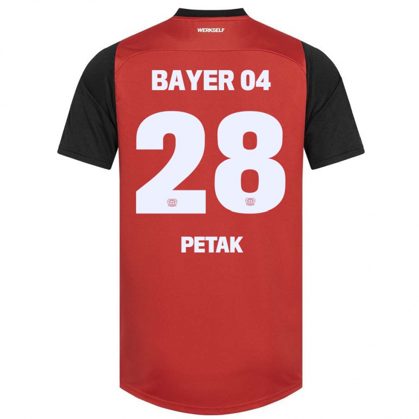 Kids Football Raoul Petak #28 Red Black Home Jersey 2024/25 T-Shirt Za