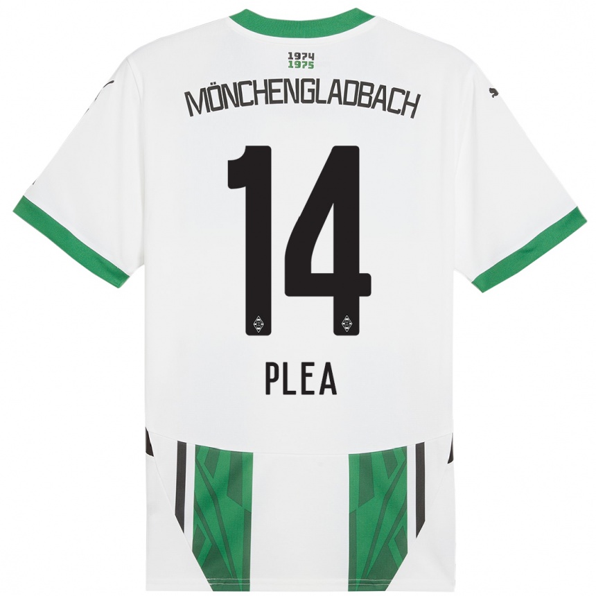 Kids Football Alassane Plea #14 White Green Home Jersey 2024/25 T-Shirt Za