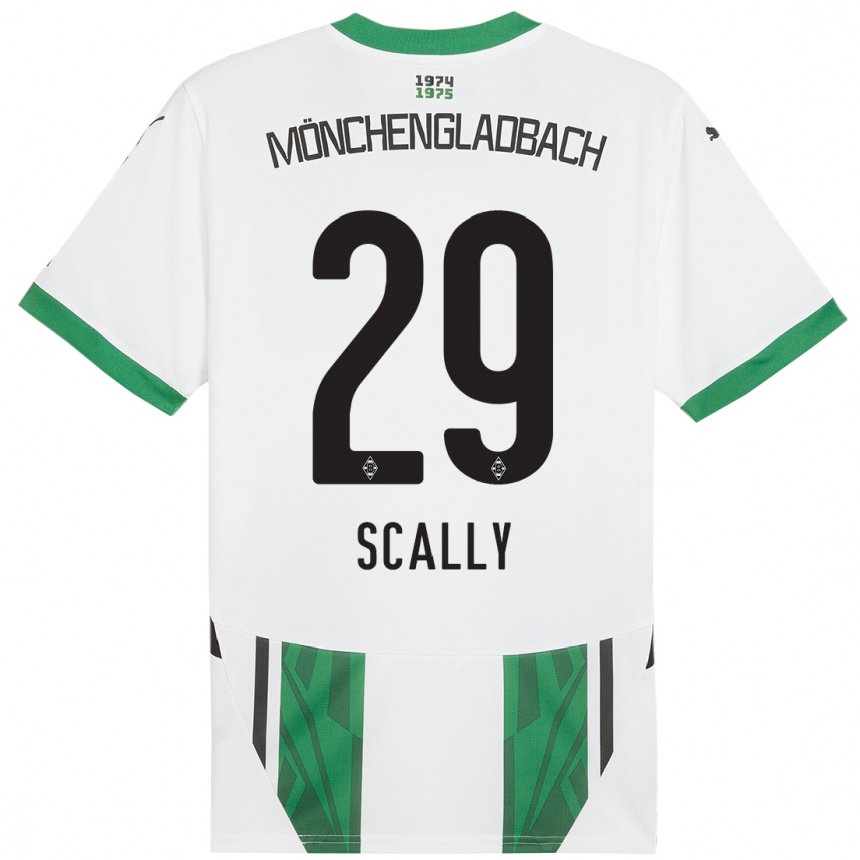 Kids Football Joe Scally #29 White Green Home Jersey 2024/25 T-Shirt Za