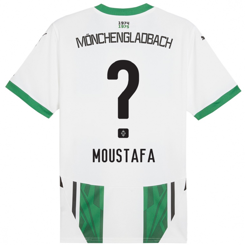 Kids Football Seif Ashraf Moustafa #0 White Green Home Jersey 2024/25 T-Shirt Za