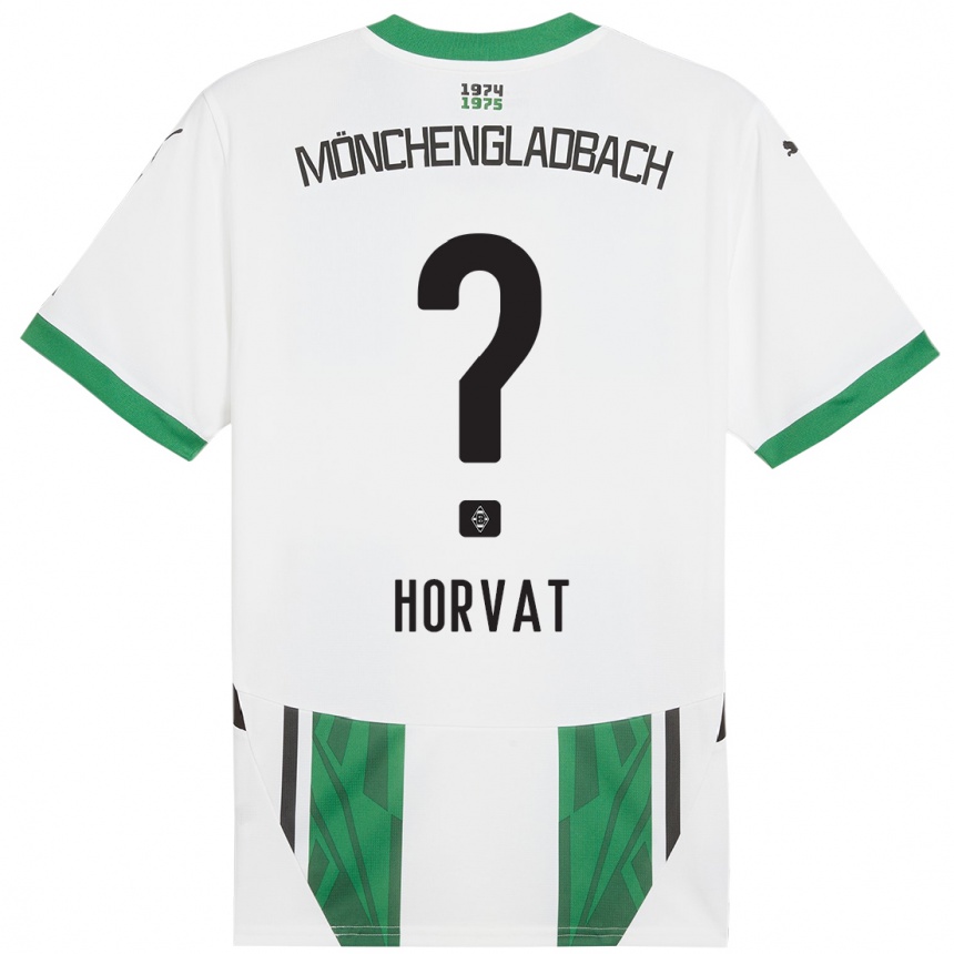 Kids Football Niko Horvat #0 White Green Home Jersey 2024/25 T-Shirt Za