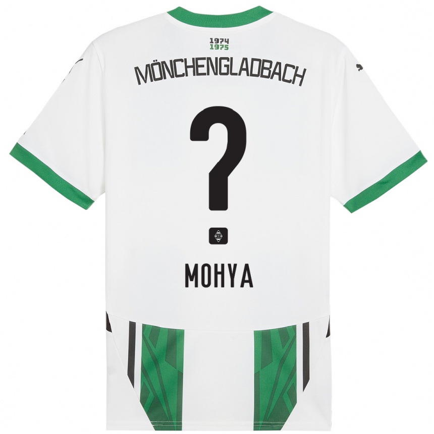 Kids Football Wael Mohya #0 White Green Home Jersey 2024/25 T-Shirt Za