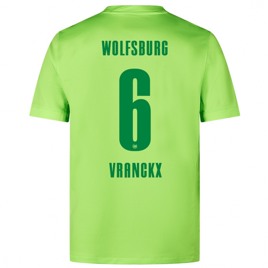 Kids Football Aster Vranckx #6 Fluorescent Green Home Jersey 2024/25 T-Shirt Za