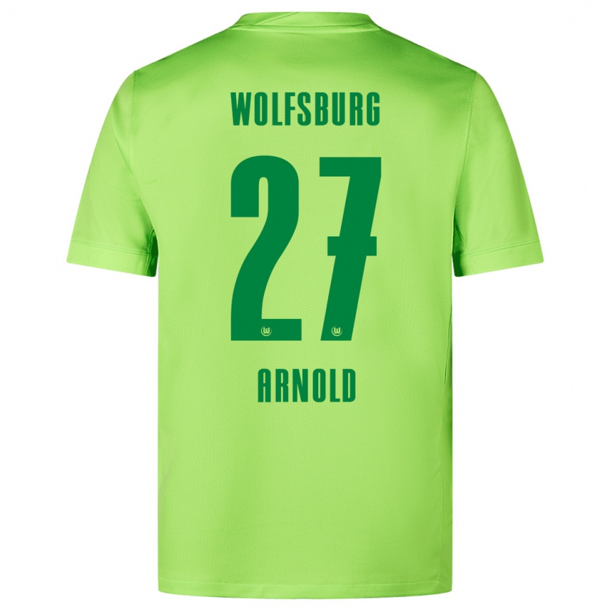 Kids Football Maximilian Arnold #27 Fluorescent Green Home Jersey 2024/25 T-Shirt Za