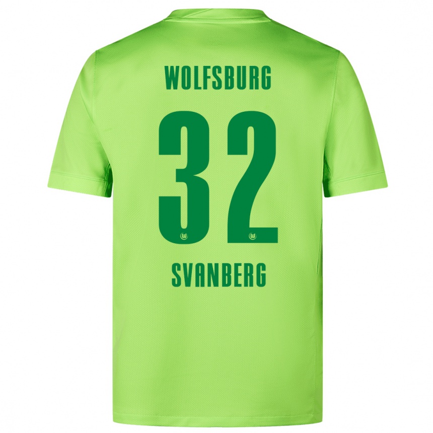 Kids Football Mattias Svanberg #32 Fluorescent Green Home Jersey 2024/25 T-Shirt Za