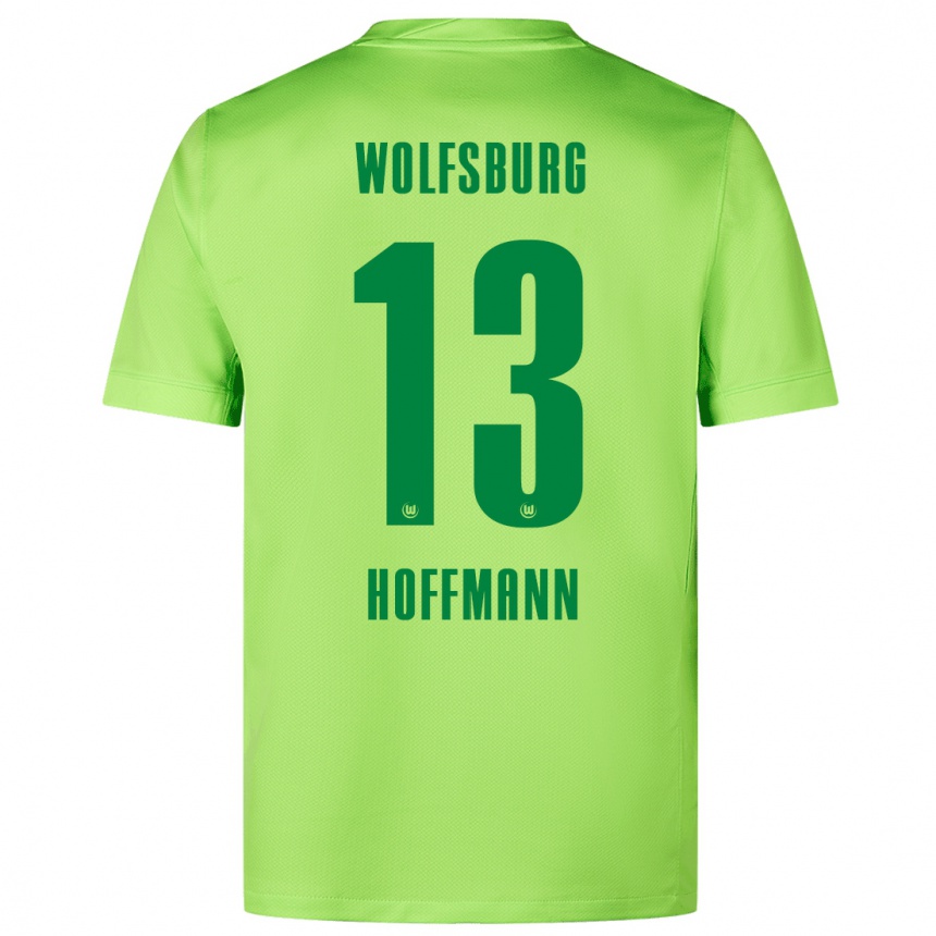 Kids Football Nils Hoffmann #13 Fluorescent Green Home Jersey 2024/25 T-Shirt Za