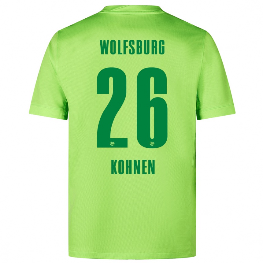 Kids Football Ben Kohnen #26 Fluorescent Green Home Jersey 2024/25 T-Shirt Za