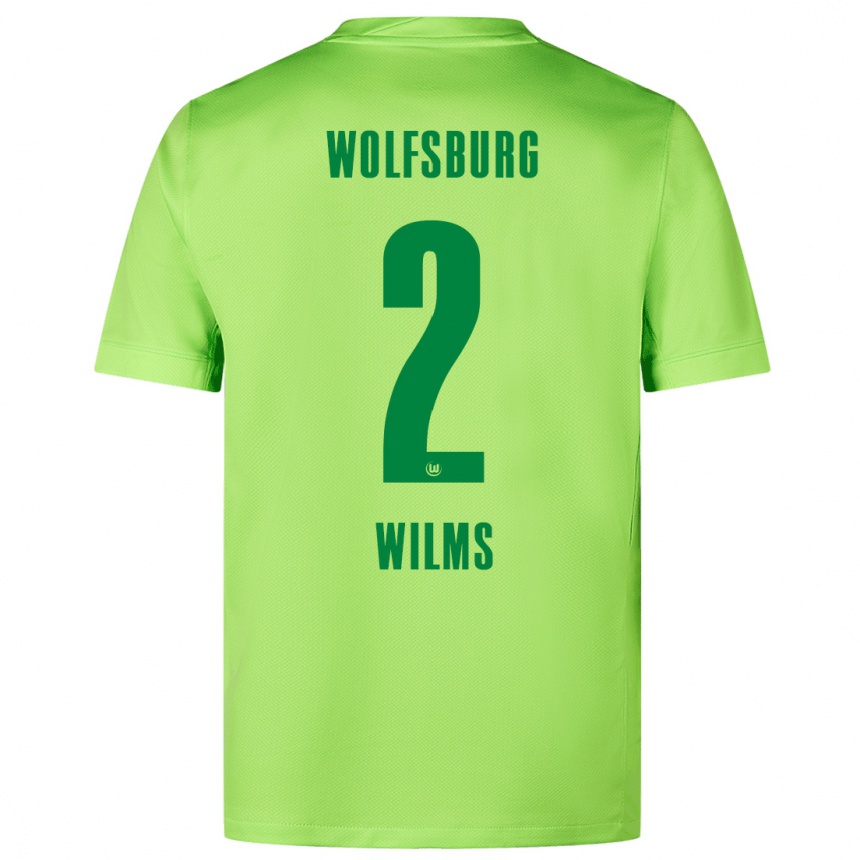 Kids Football Lynn Wilms #2 Fluorescent Green Home Jersey 2024/25 T-Shirt Za