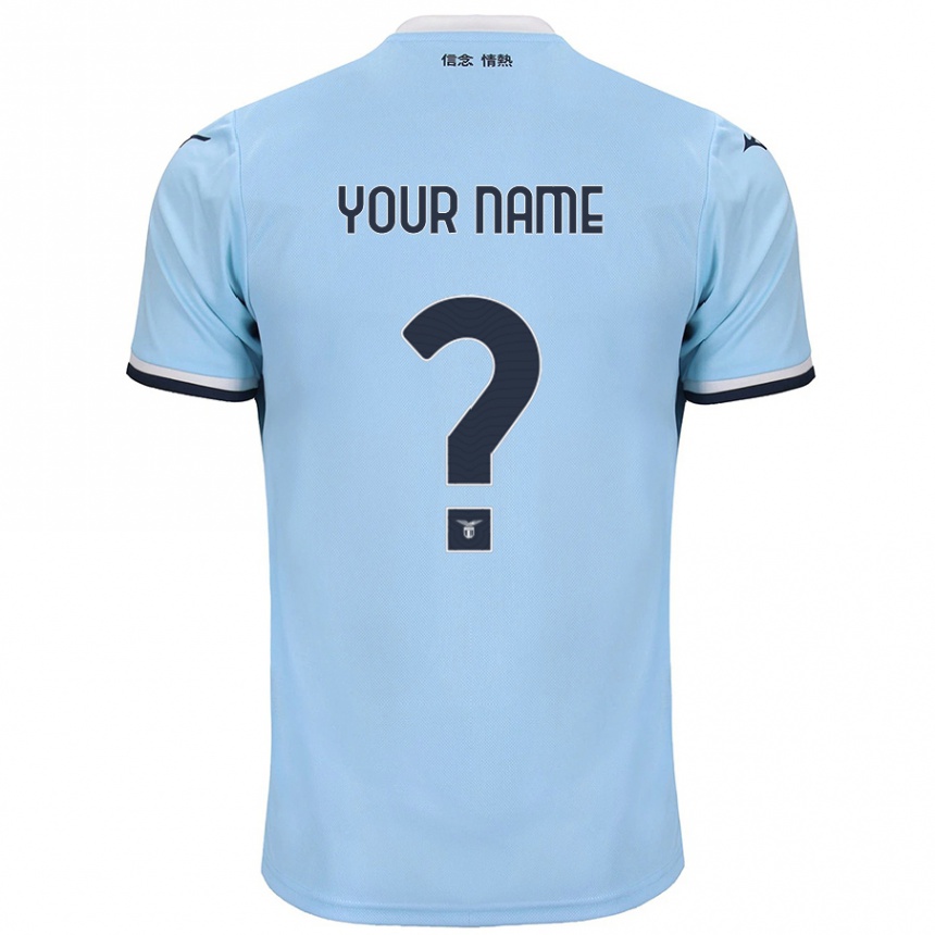 Kids Football Your Name #0 Blue Home Jersey 2024/25 T-Shirt Za