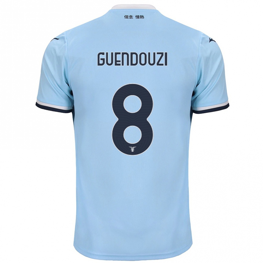 Kids Football Matteo Guendouzi #8 Blue Home Jersey 2024/25 T-Shirt Za