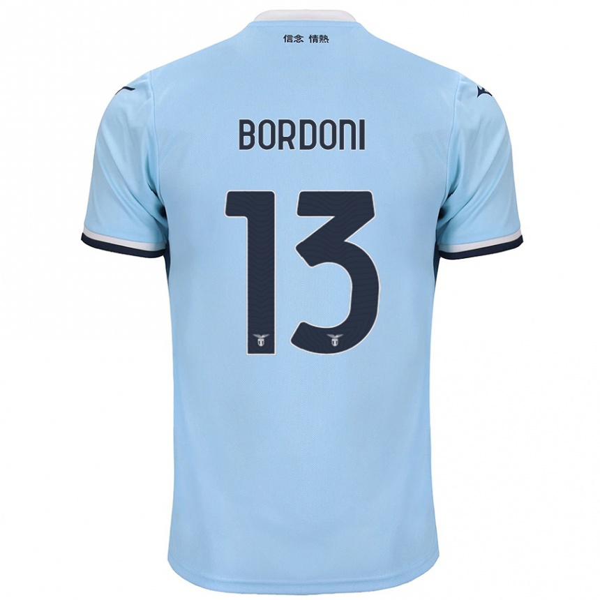 Kids Football Tommaso Bordoni #13 Blue Home Jersey 2024/25 T-Shirt Za