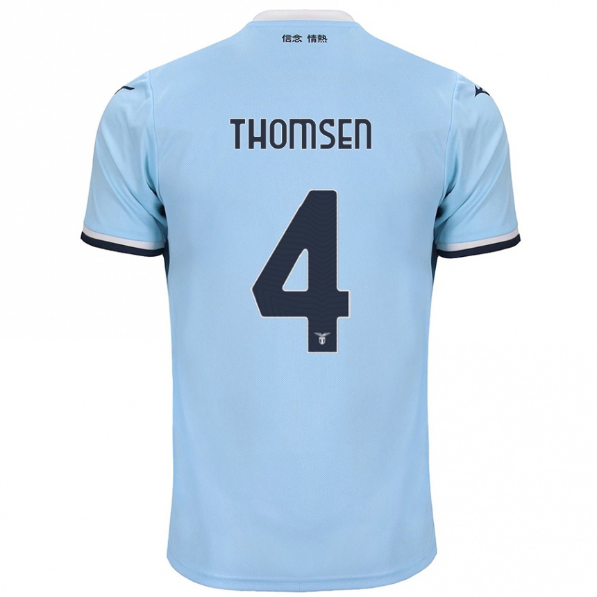 Kids Football Maria Møller Thomsen #4 Blue Home Jersey 2024/25 T-Shirt Za