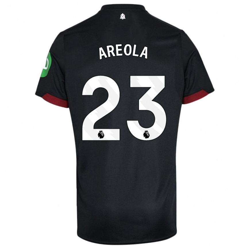 Kids Football Alphonse Areola #23 Black White Away Jersey 2024/25 T-Shirt Za