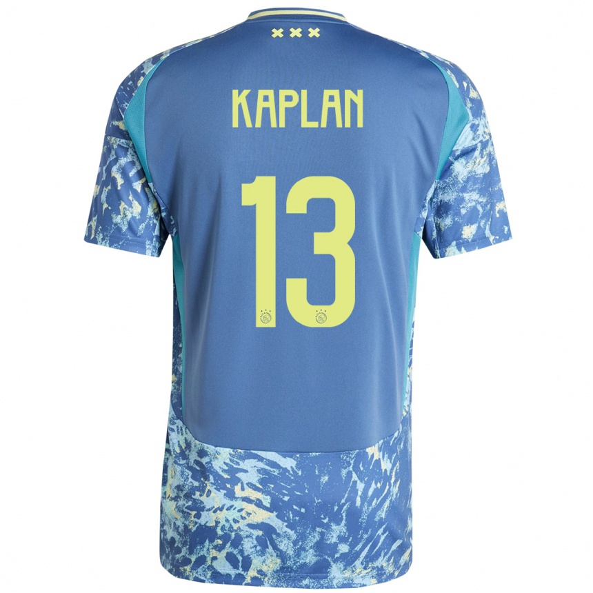 Kids Football Ahmetcan Kaplan #13 Grey Blue Yellow Away Jersey 2024/25 T-Shirt Za