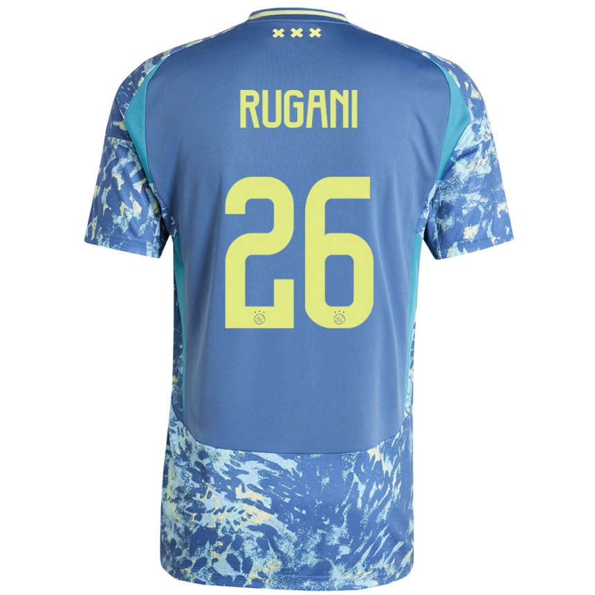 Kids Football Daniele Rugani #26 Grey Blue Yellow Away Jersey 2024/25 T-Shirt Za