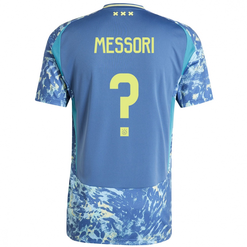 Kids Football Luca Messori #0 Grey Blue Yellow Away Jersey 2024/25 T-Shirt Za