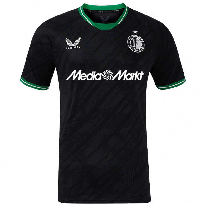 Kids Football Rowendley Martijn #7 Black Green Away Jersey 2024/25 T-Shirt Za