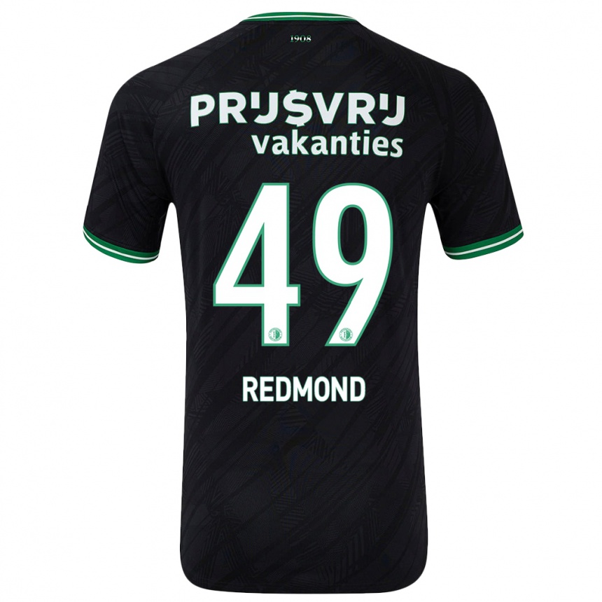 Kids Football Zepiqueno Redmond #49 Black Green Away Jersey 2024/25 T-Shirt Za